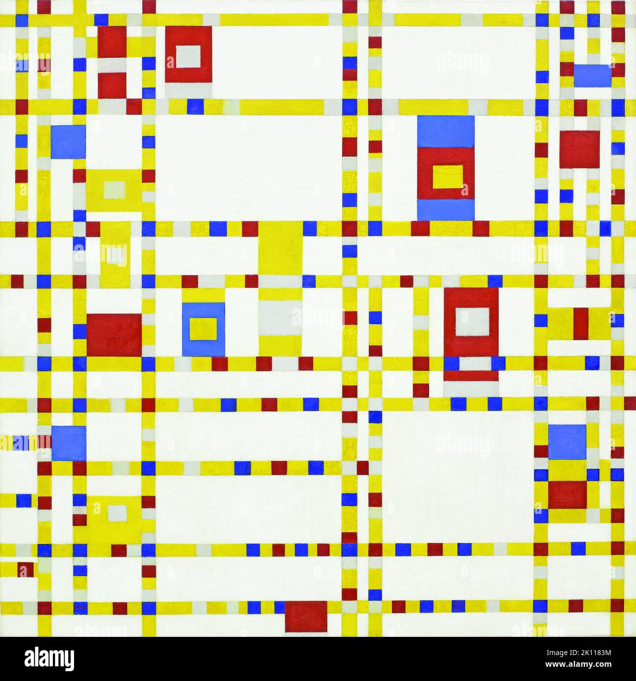 Piet Mondrian. Broadway Boogie-Woogie, c. 1942. Oil on canvas 127 × 127 cm. Museum of Modern Art, New York [SPE2K1183M]