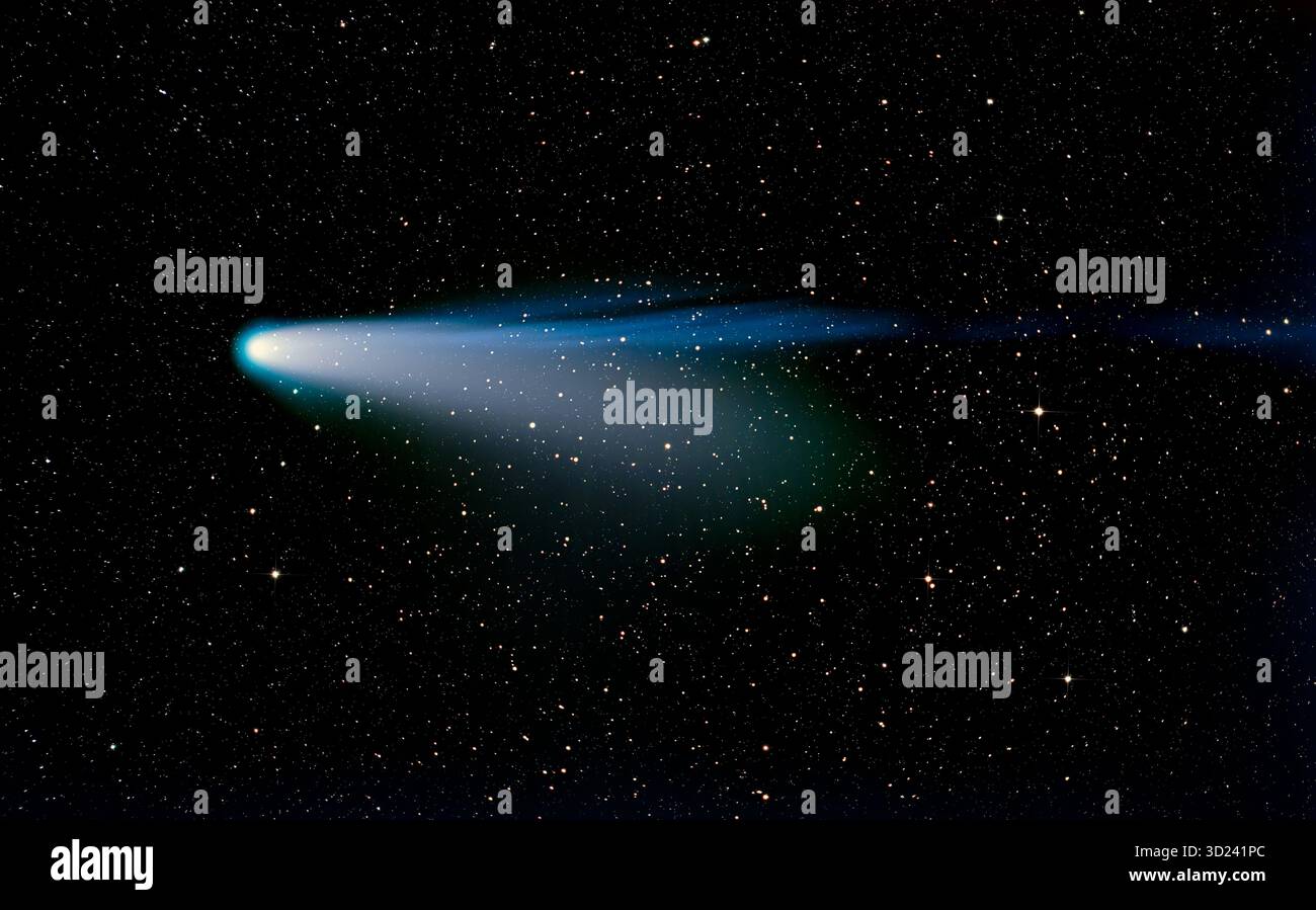 The non-periodic comet C/2025 A6 (Lemmon) photographed from Hidra (south-western Norway) on Oct. 28th 2025. 81 x 60 sec exposure. [SPE3D241PC]