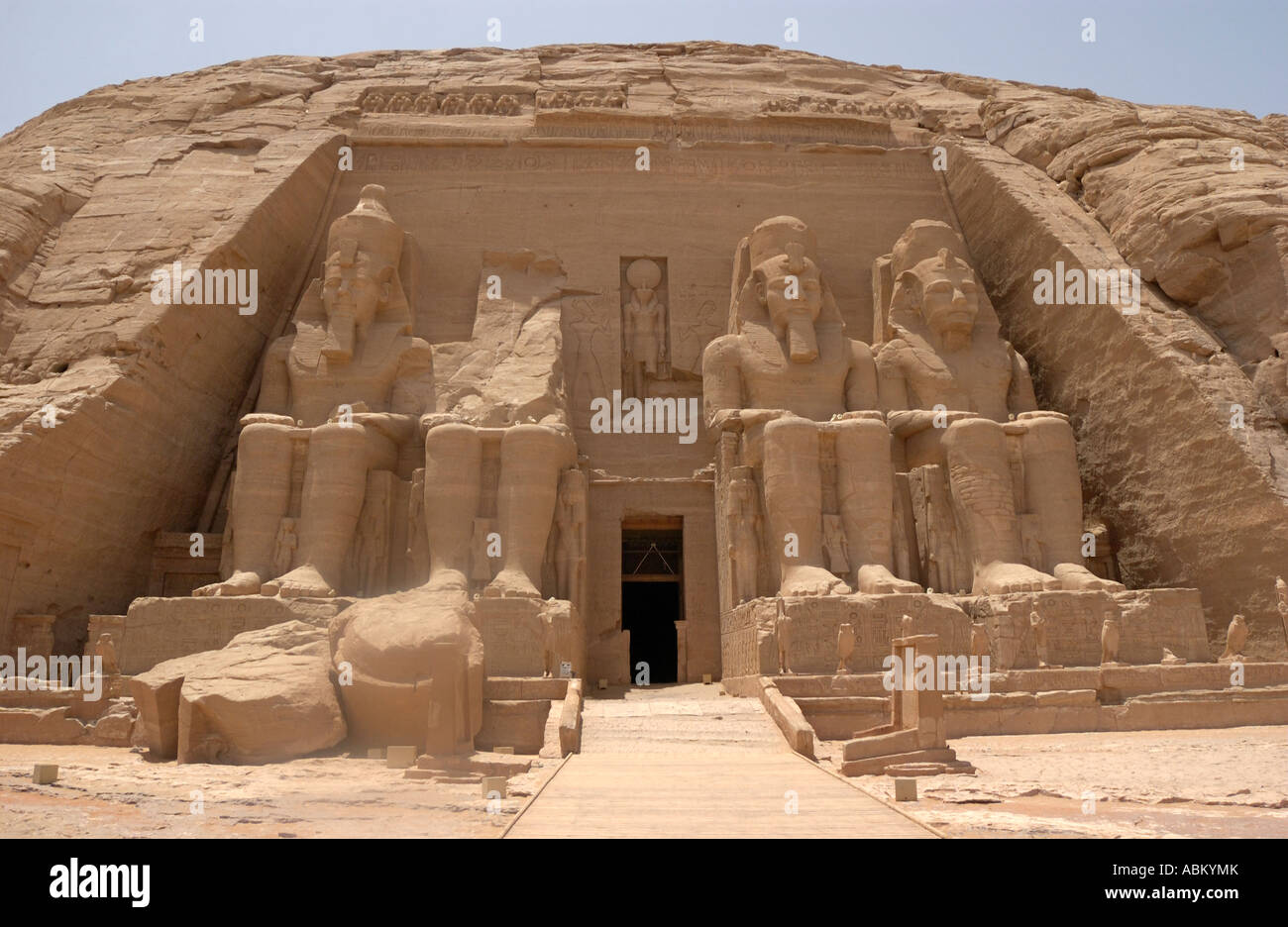 Seated Statues of Ramesses II Colossus, Abu Simbel, West Bank of Lake Nasser, Southern Egypt [SPEABKYMK]