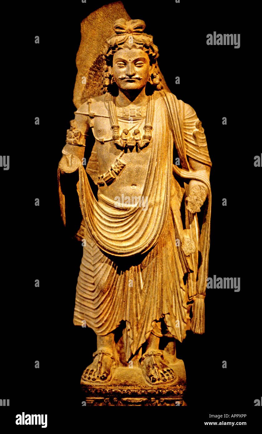 Bodhisattva Gandhara Pakistan late 2th Century Pakistan and eastern Afghanistan , Pakistan ,Afghanistan. [SPEAPPXPP]