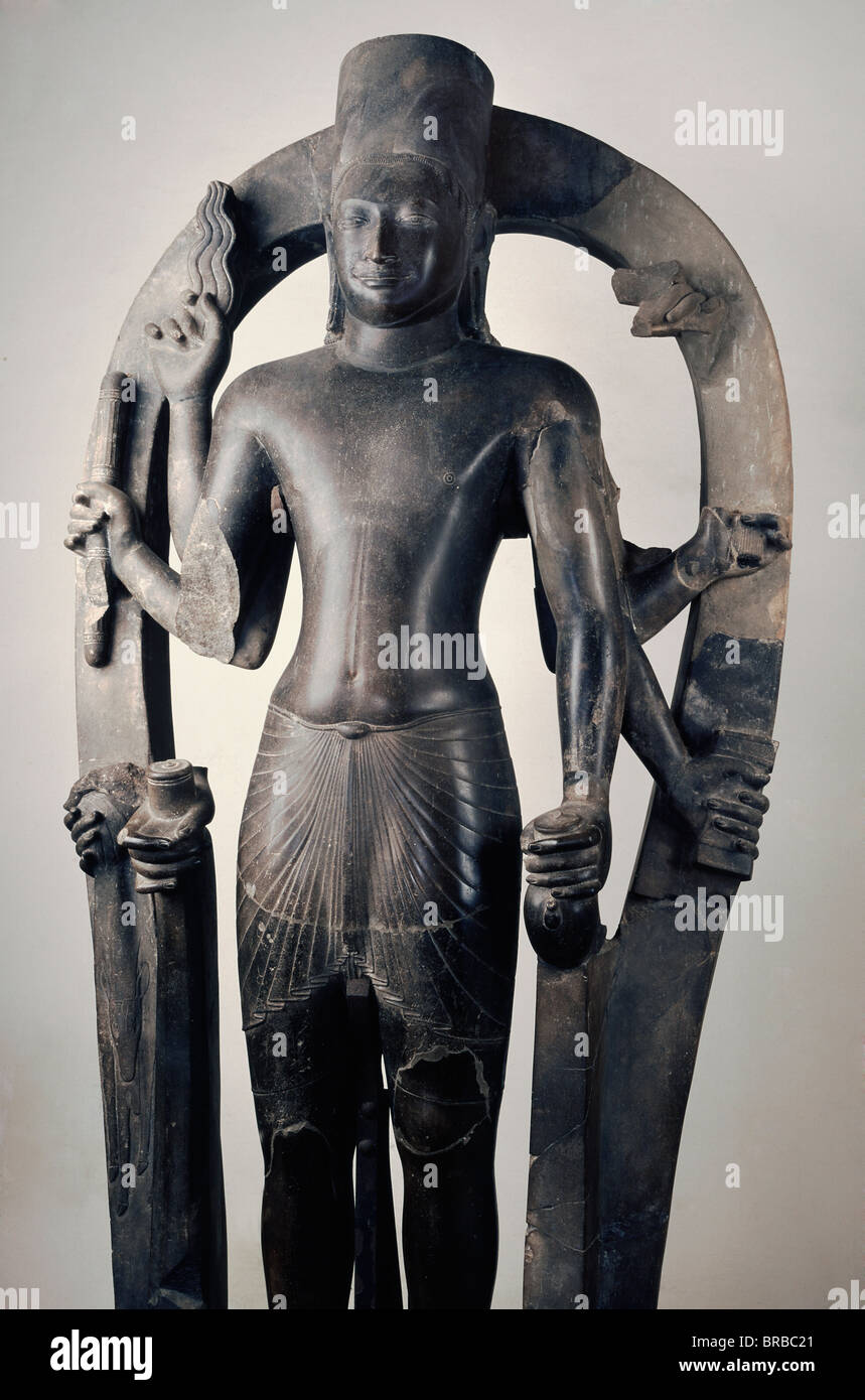 Vishnu from Phnom Da, Khmer Art from the 7th and 8th centuries, National Museum of Phnom Penh, Cambodia, Indochina [SPEBRBC21]