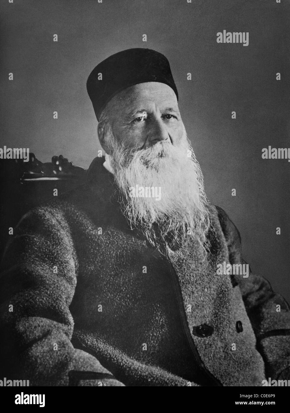 Swiss humanitarian Henry Dunant (1828 - 1910) - co-founder of the Red Cross and joint winner of the Nobel Peace Prize in 1901. [SPEC0E6P9]