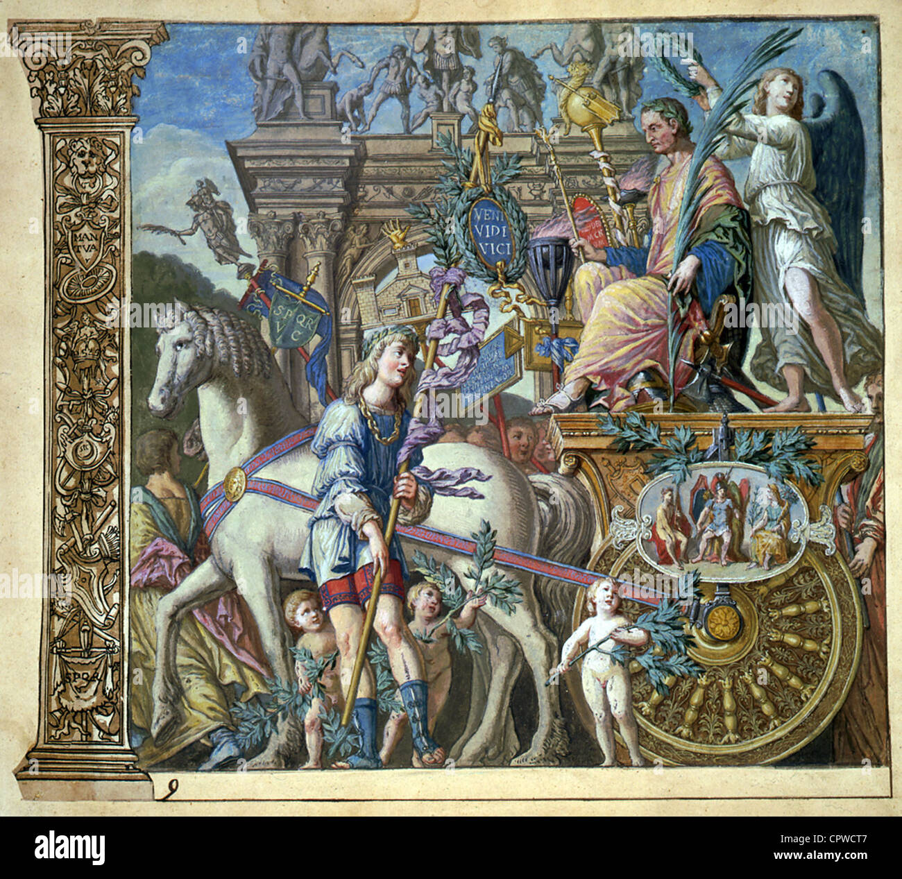 The triumph of Julius Caesar, people in triumphal procession of Julius Caesar [SPECPWCT7]