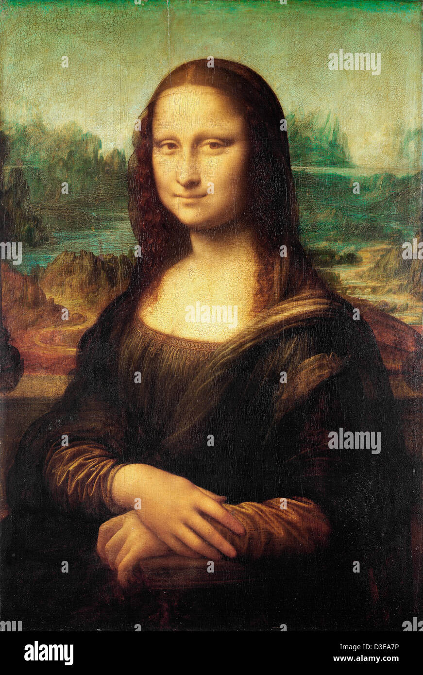 Leonardo da Vinci, Mona Lisa 1513-14 Oil on panel. Paris, Louvre [SPED3EA7P]