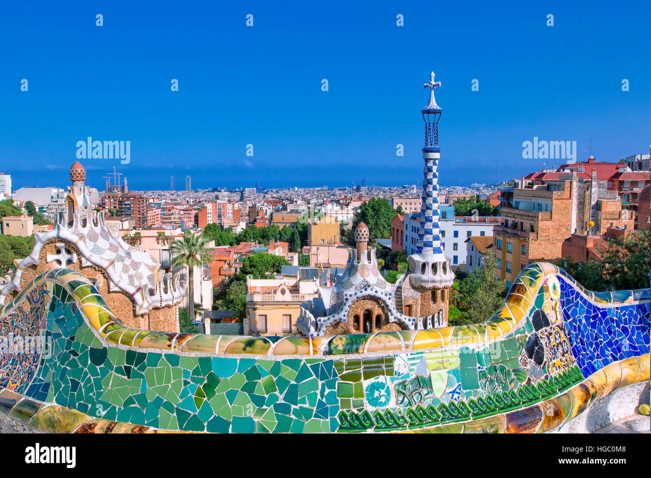 Park Guell by Gaudi in Barcelona [SPEHGC0M8]
