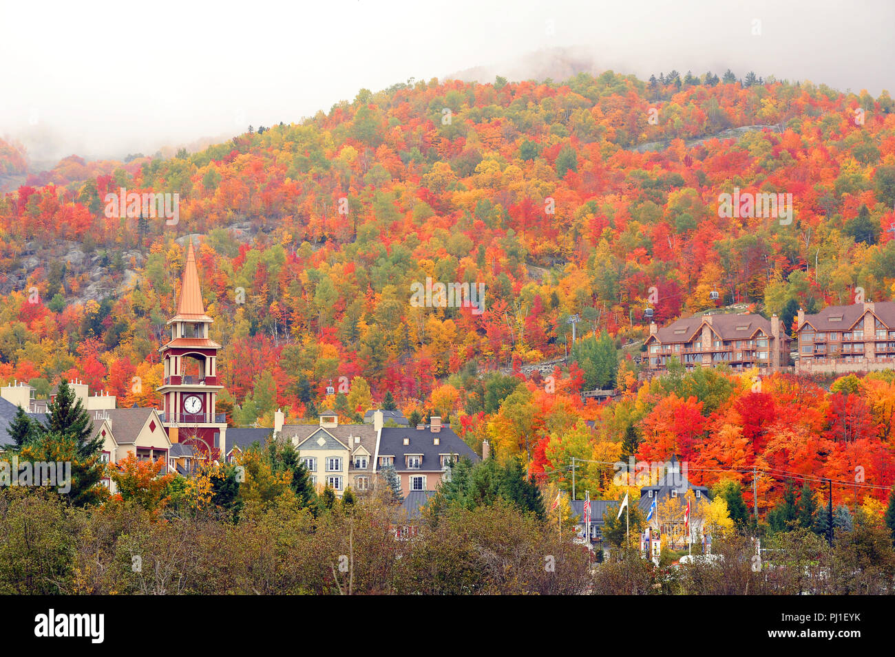 Mont Tremblant Village in autumn, Laurentians, Quebec, Canada [SPEPJ1EYK]